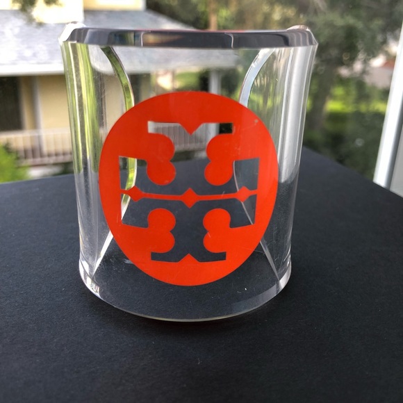 Tory Burch Jewelry - Tory Burch Lucite Clear Cuff Bracelet